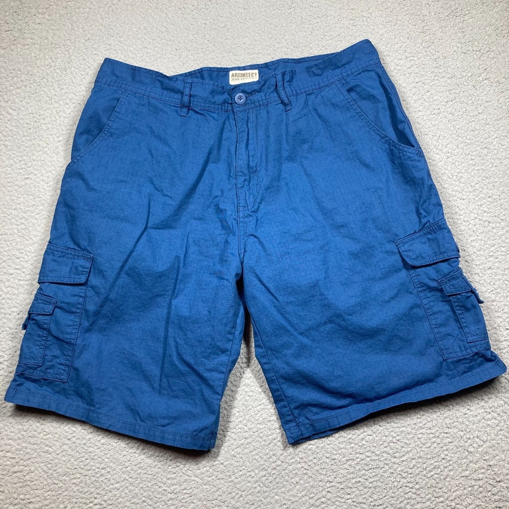 Architect Jean Company Shorts Men's‎ 38 Blue Cargo Ripstop 10.5 Inseam Gorpcore
